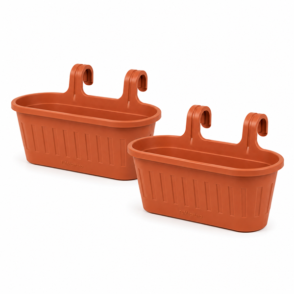 Jardinera Balcón Doble Terracota