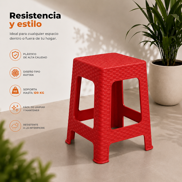 Piso Ratán Rojo