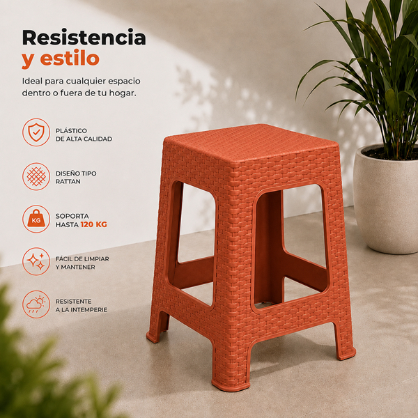 Piso Ratán Terracota