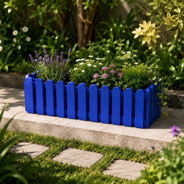 Jardinera Reja Azul