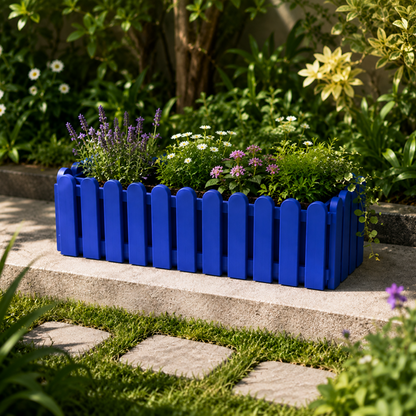 Jardinera Reja Azul
