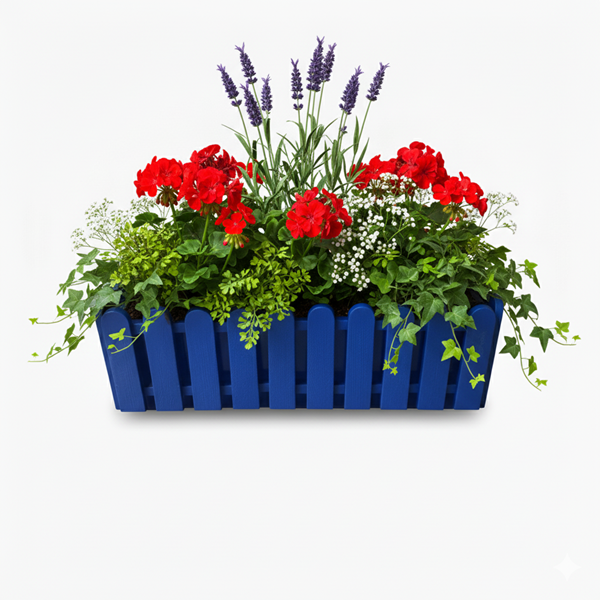 Jardinera Reja Azul