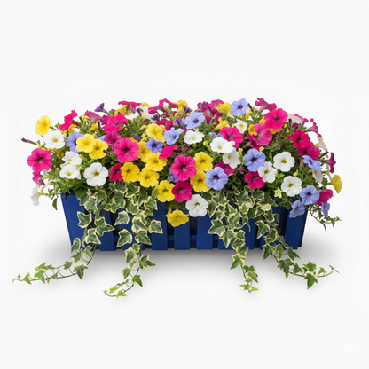 Jardinera Reja Azul