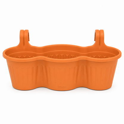 Jardinera Balcón Triple Naranja