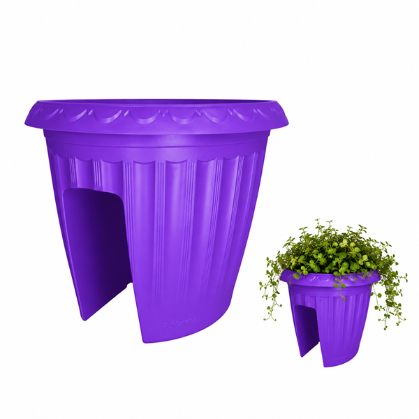 Macetero Balcón Alforja Morado