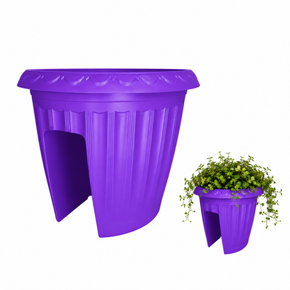 Macetero Balcón Alforja Morado