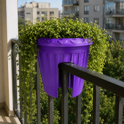 Macetero Balcón Alforja Morado