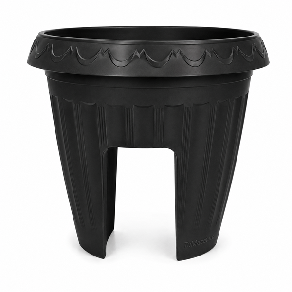 Macetero Balcón Alforja Negro