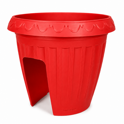 Macetero Balcón Alforja Rojo