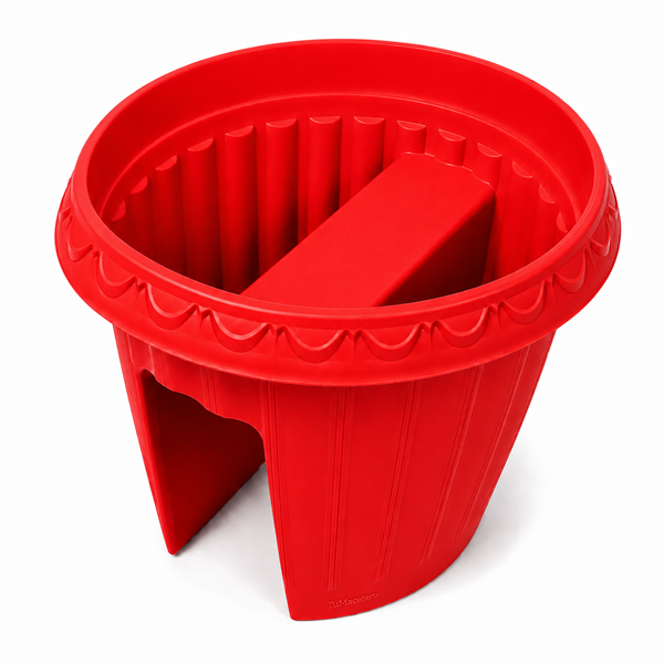 Macetero Balcón Alforja Rojo
