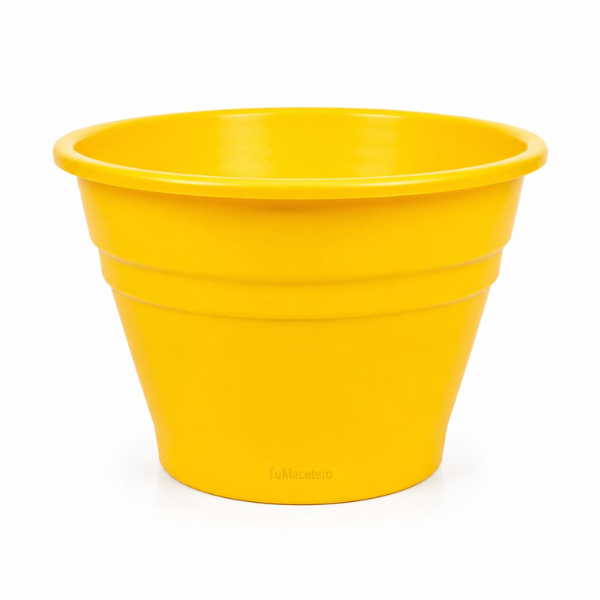 Macetero Plástico Redondo ARI Amarillo