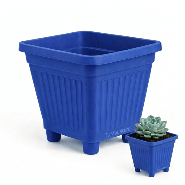 Macetero Plástico Cuadrado 22 cm