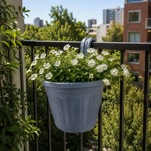 Jardinera Balcón Simple Azul Grey