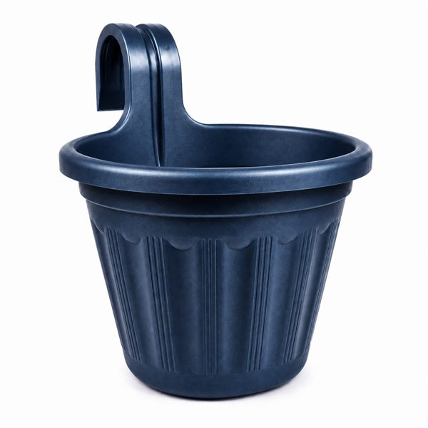 Jardinera Balcón Simple Azul Metalizado