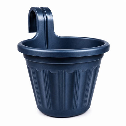 Jardinera Balcón Simple Azul Metalizado