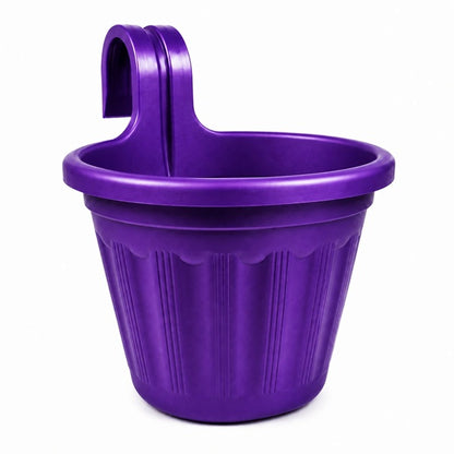 Jardinera Balcón Simple Morado Metalizado