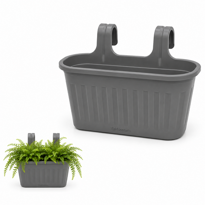 Jardinera Balcón Doble Gris
