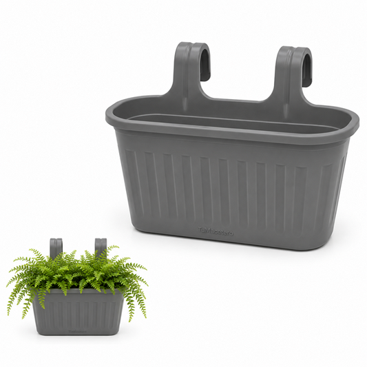 Jardinera Balcón Doble Gris