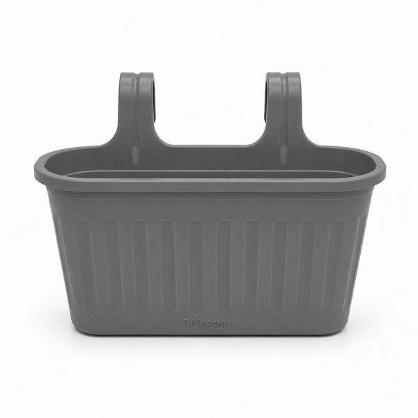 Jardinera Balcón Doble Gris