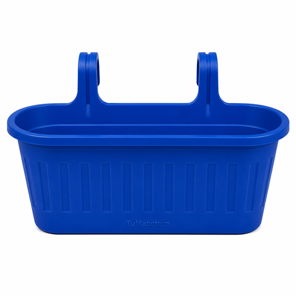 Jardinera Balcón Doble Azul