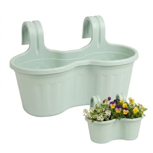 Jardinera Balcón Doble Curva Menta