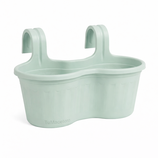 Jardinera Balcón Doble Curva Menta