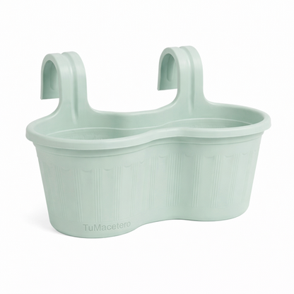 Jardinera Balcón Doble Curva Menta