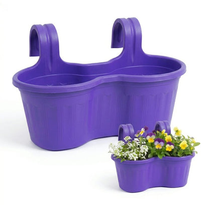 Jardinera Balcón Doble Curva Morada