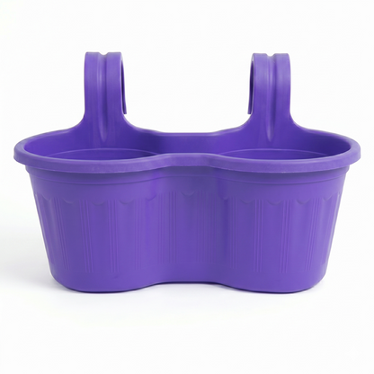 Jardinera Balcón Doble Curva Morada