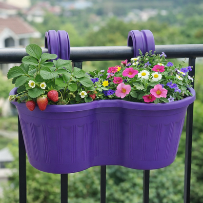 Jardinera Balcón Doble Curva Morada