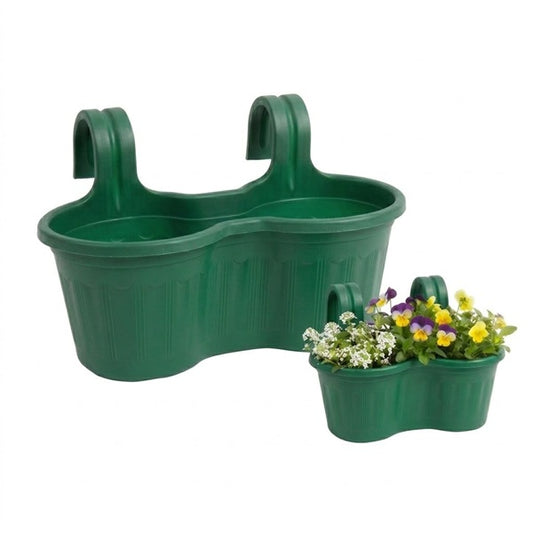 Jardinera Balcón Doble Curva Verde