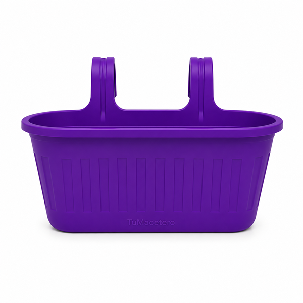 Jardinera Balcón Doble Morado
