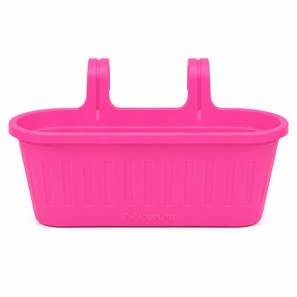 Jardinera Balcón Doble Rosa