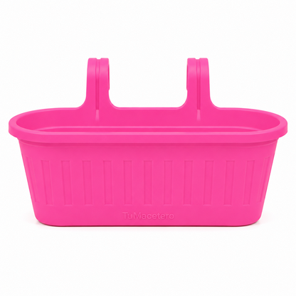 Jardinera Balcón Doble Rosa
