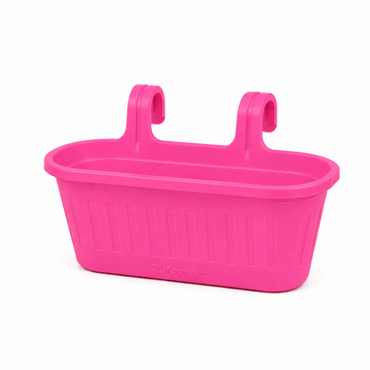 Jardinera Balcón Doble Rosa