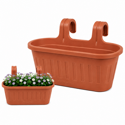Jardinera Balcón Doble Terracota