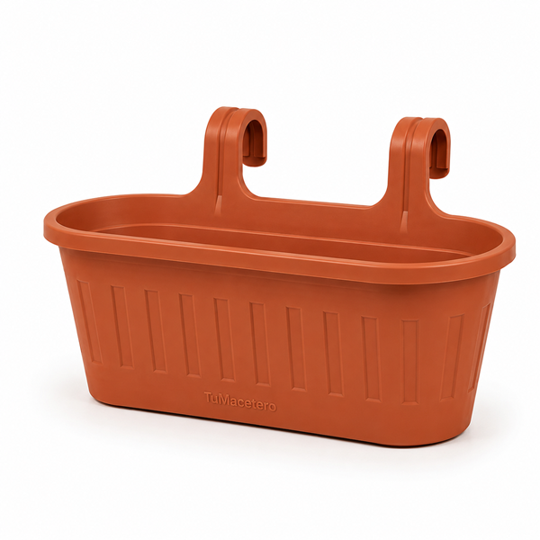 Jardinera Balcón Doble Terracota