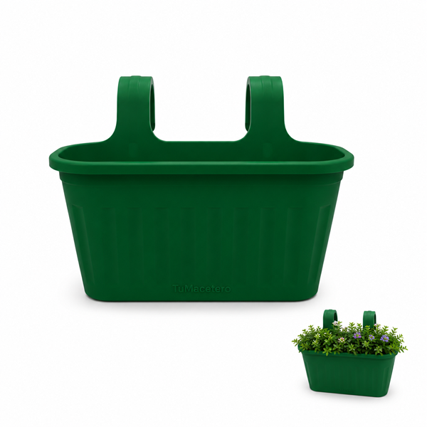 Jardinera Balcón Doble Verde