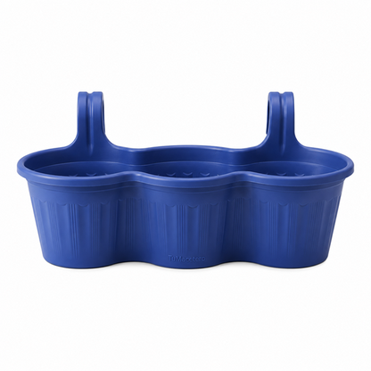 Jardinera Balcón Triple Azul