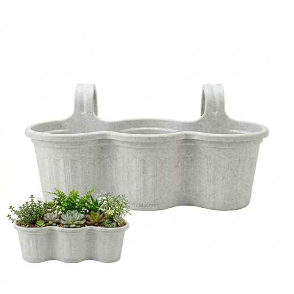 Jardinera Balcón Triple Mármol