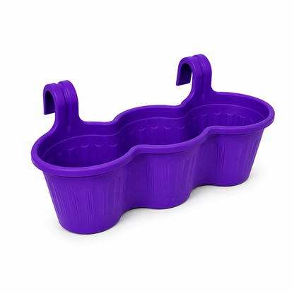 Jardinera Balcón Triple Morada