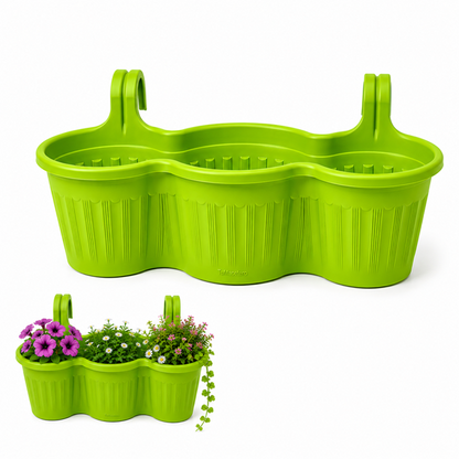 Jardinera Balcón Triple Verde Lima