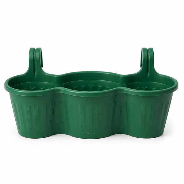 Jardinera Balcón Triple Verde Oscuro