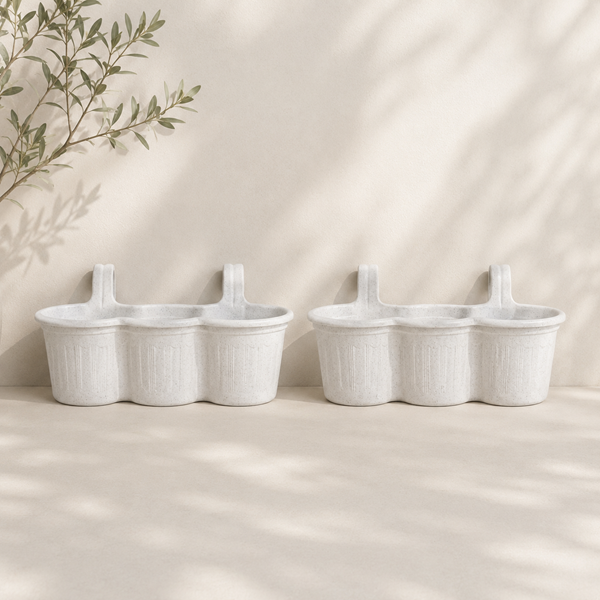 Jardinera Balcón Triple Mármol