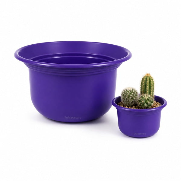 Macetero Redondo A Morado