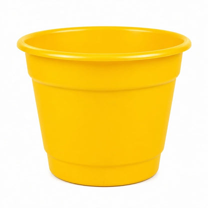 Macetero Redondo Liso Amarillo