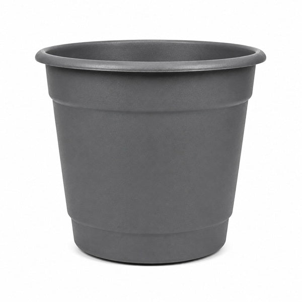Macetero Redondo Liso Gris