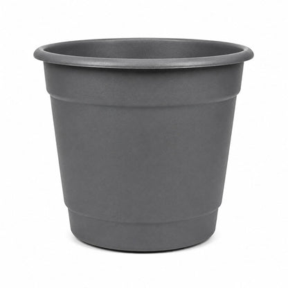 Macetero Redondo Liso Gris