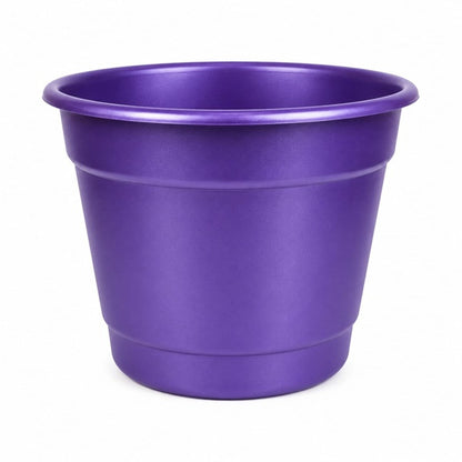 Macetero Redondo Liso Morado Metalizado