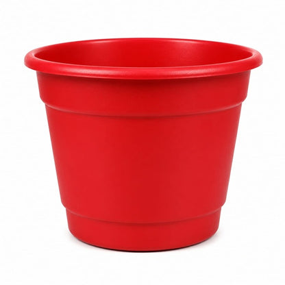 Macetero Redondo Liso Rojo